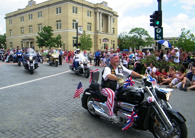 A scene from McKinney's Hometown July 4th parade around the historic 